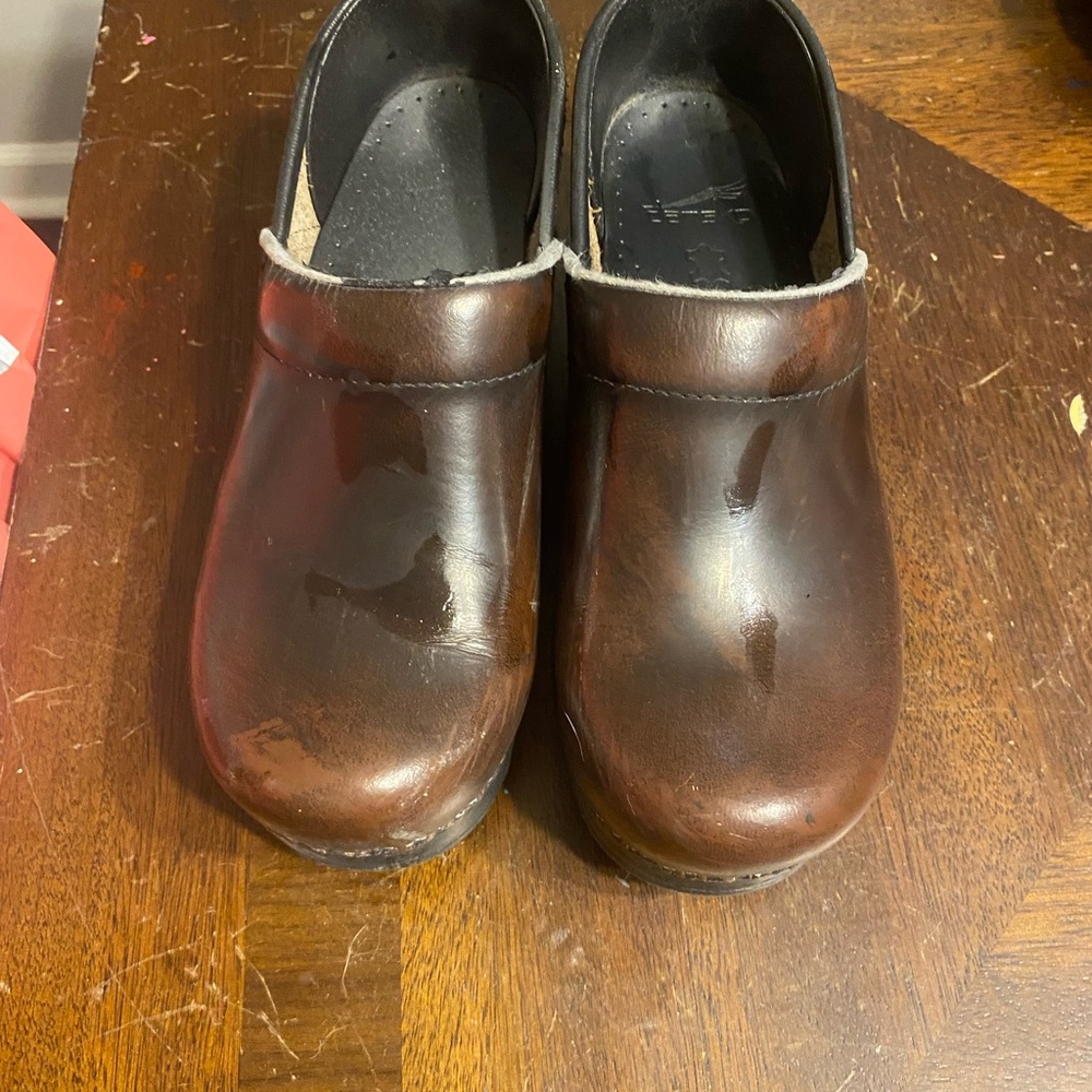 Dansko Brown Leather Clogs